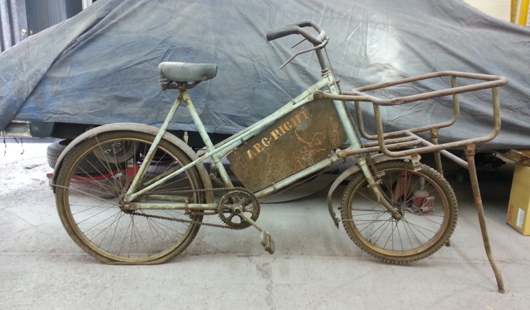 Old trade bike waiting for its repaint